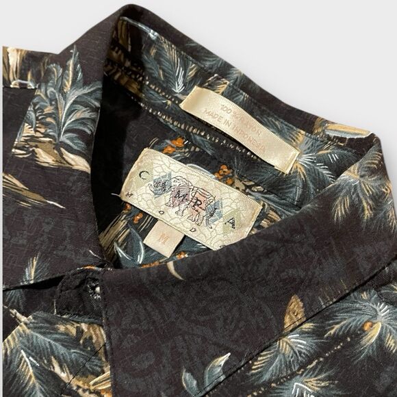 Vintage Campia Moda Shirt Mens M Floral Surf Cocktail Palm Short Sleeve Hawaiian - Picture 6 of 6
